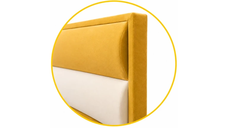 Tête de lit HELSINKI capitonnée - tissu et cuir PU