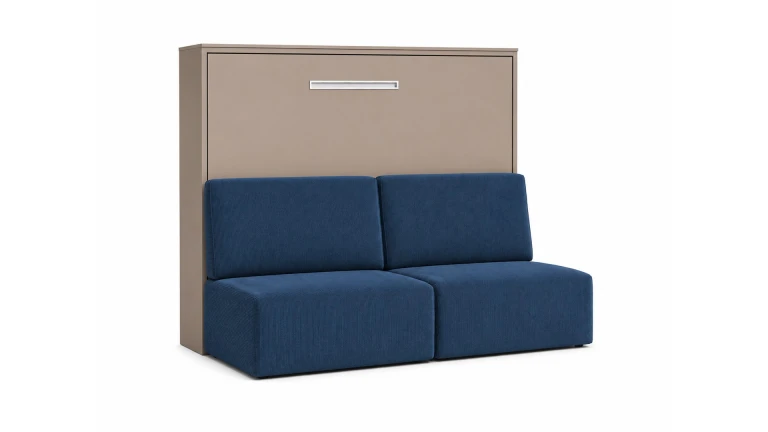 Lit escamotable horizontal avec canapé confort pour matelas épais
