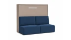 Lit escamotable horizontal avec canapé confort pour matelas épais
