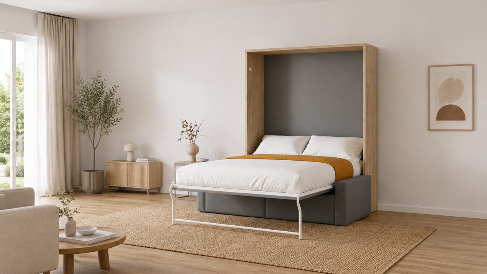 Lit vertical escamotable avec canapé | Boconfort