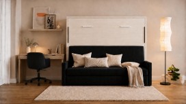 lit escamotable horizontal avec canapé