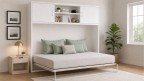Lit escamotable horizontal avec surmeuble 2 portes | Boconfort