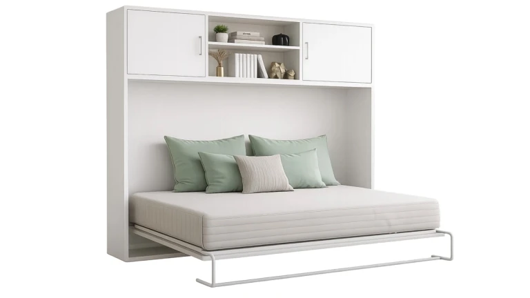 Lit escamotable horizontal avec surmeuble 2 portes | Boconfort