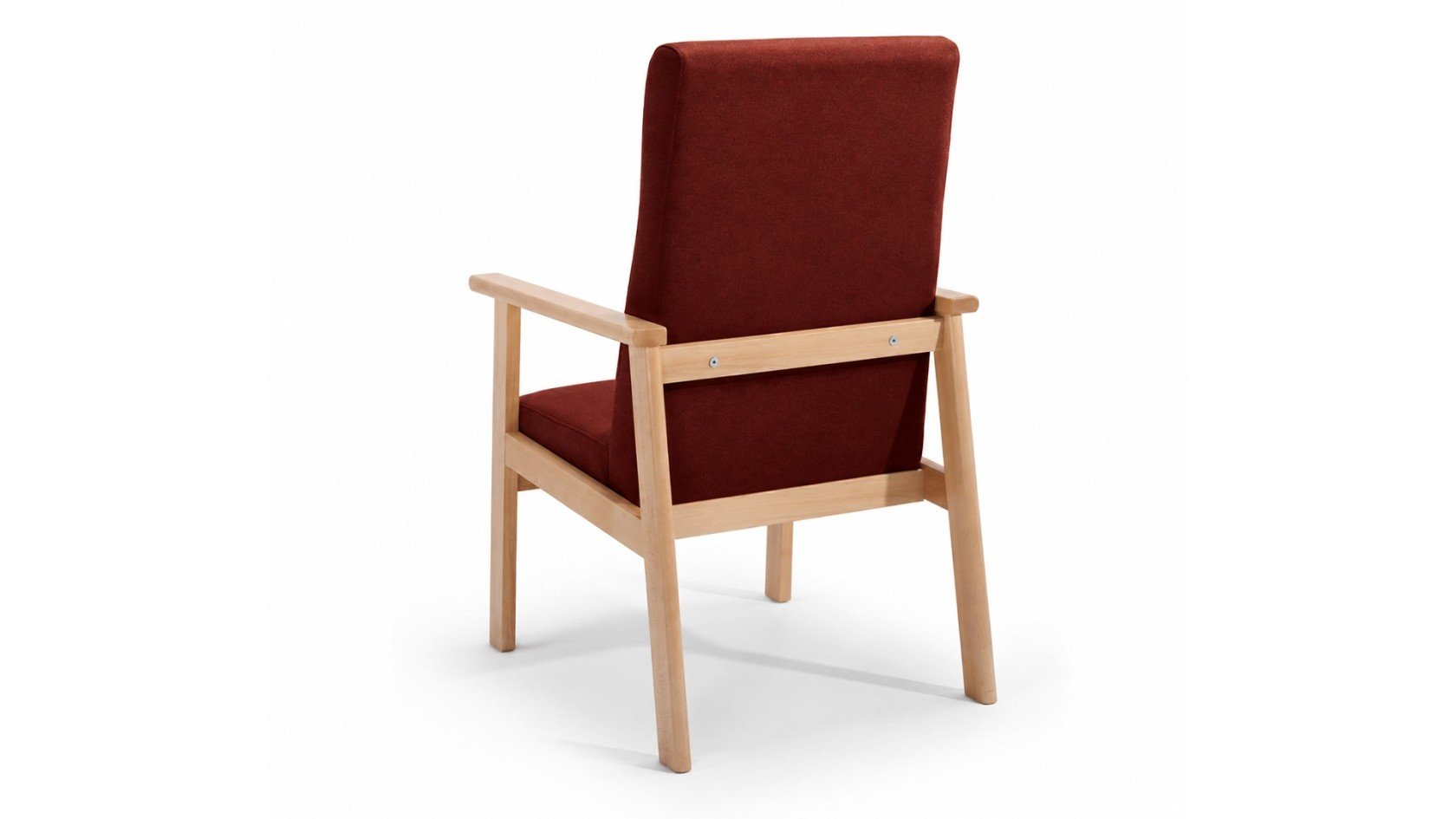 Chaise senior en bois et éco-cuir ignifuge et hygiénique