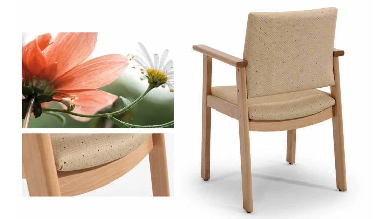 Chaise senior ESTEBAN en hêtre — confort senior ou gériatrique