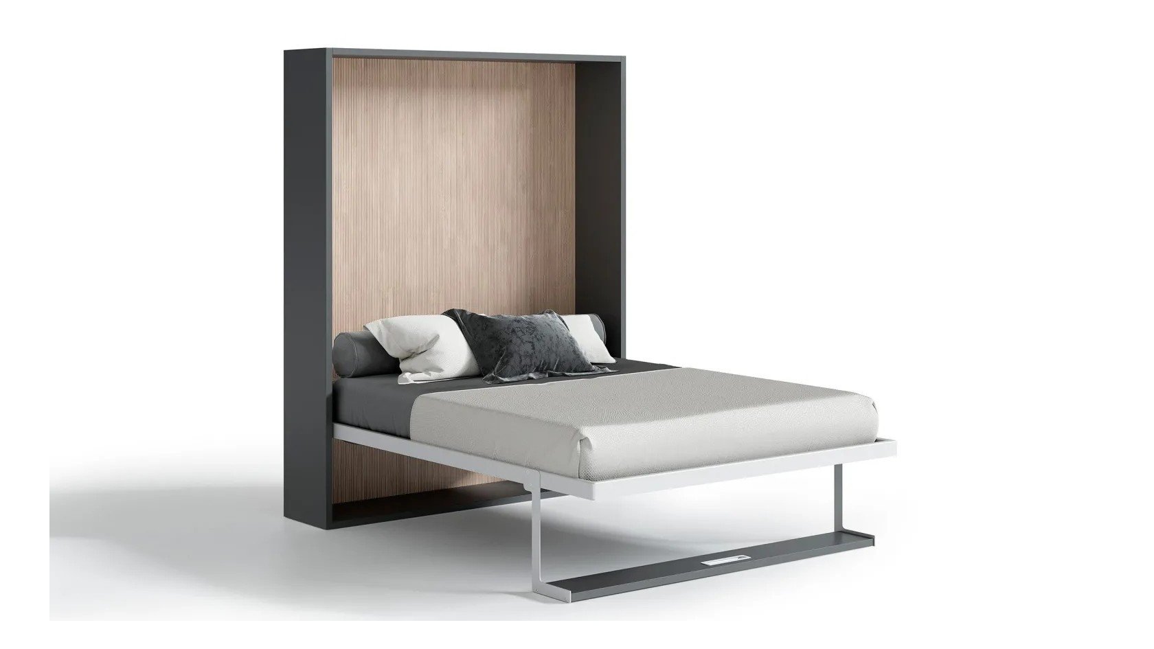 Lit escamotable vertical avec tablette décorative synchronisable | Boconfort