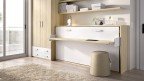 Lit escamotable horizontal avec bureau intégré fonctionnel